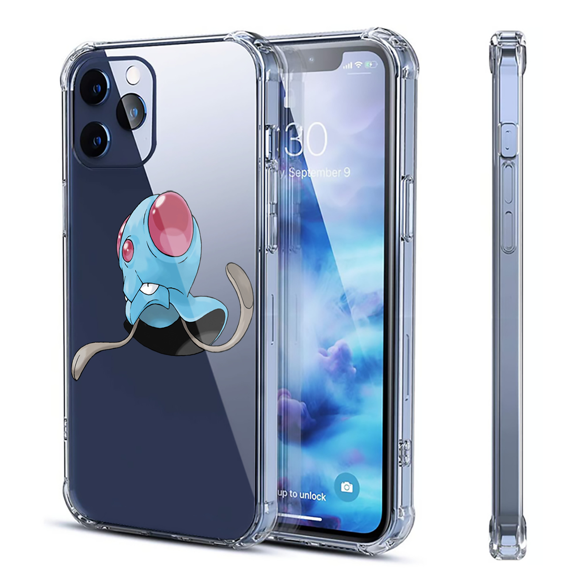 （画像用） ポケットモンスター Pokémon 【iPhone 12シリーズ対応】透明スマホケース（クリアソフトケース）